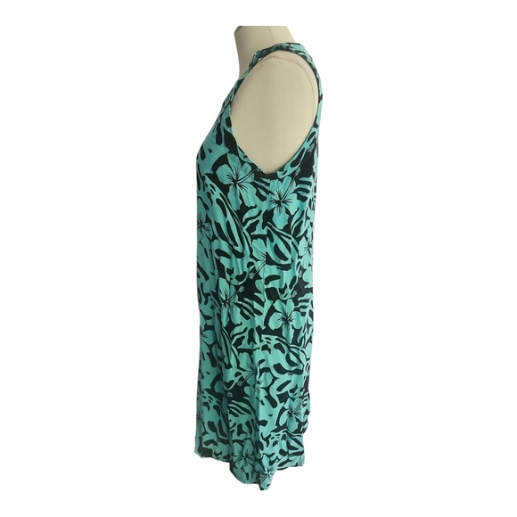 Island Beach Lifestyle Floral Sleeveless Dress Rayon Size Large - Picture 5 of 8